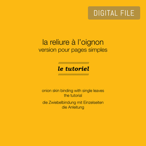 Onion binding tutorial - DIGITAL FILE